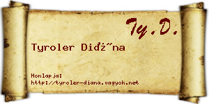 Tyroler Diána névjegykártya